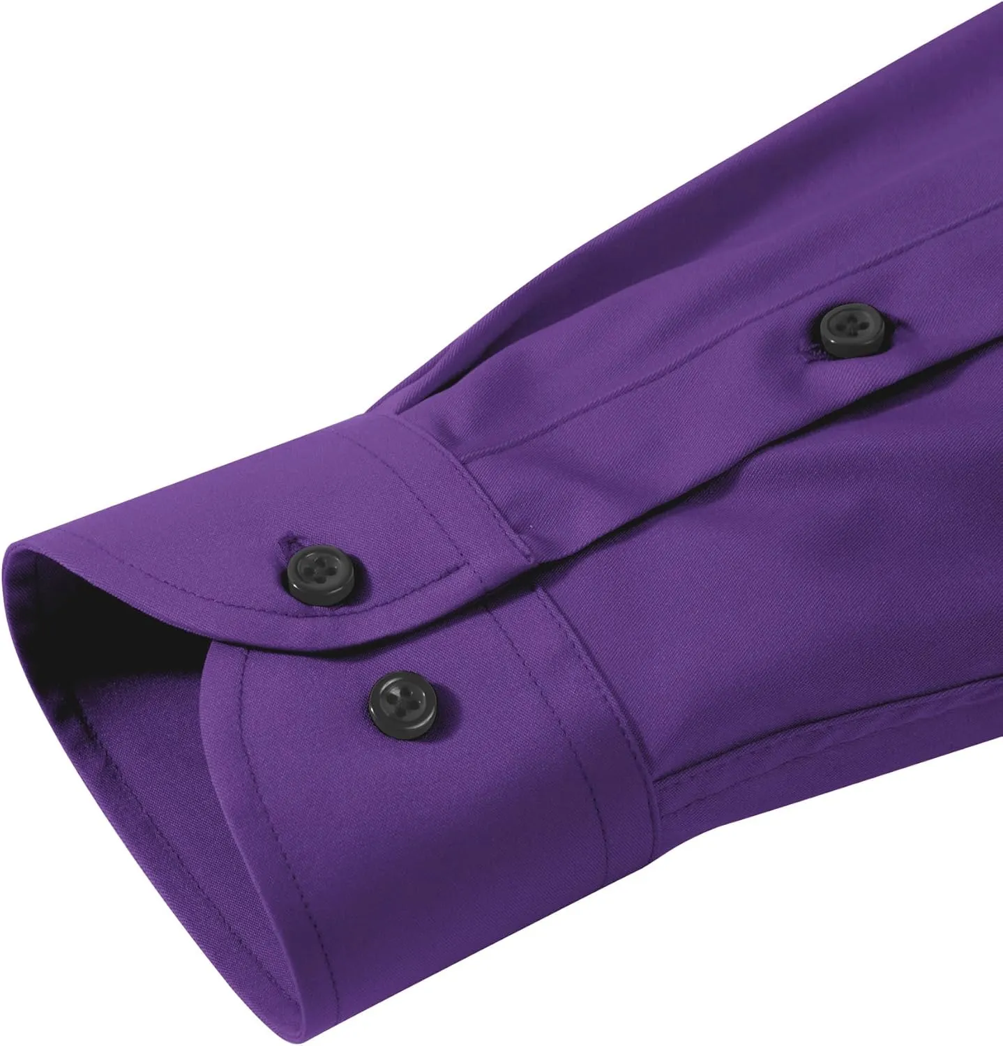 Men's Dress Shirts Long Sleeve Stretch Wrinkle Free Slim Fit Wedding Formal Button Down Shirt