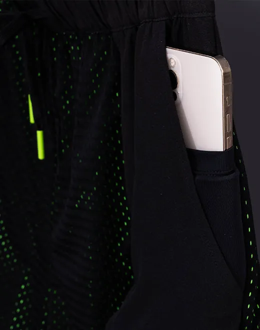 Neon Mesh Shorts - Black / Neon