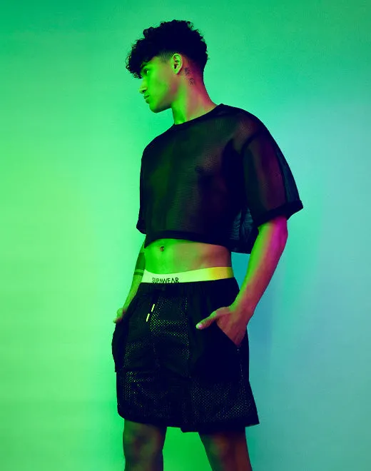 Neon Mesh Shorts - Black / Neon