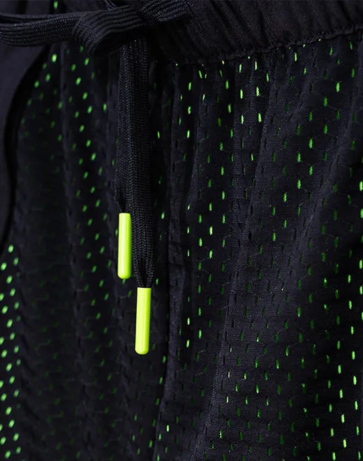 Neon Mesh Shorts - Black / Neon