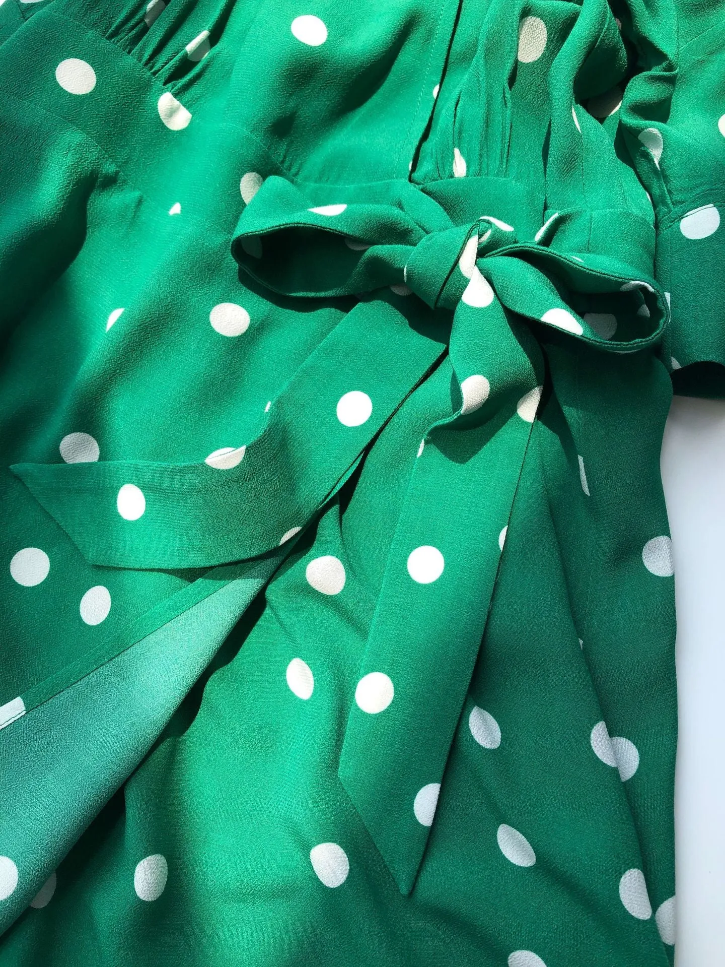 Nonothing| women's polka dot wrap dress in green