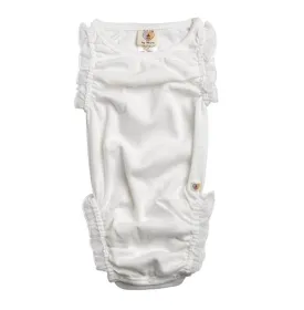 Organic Frilly Romper - Milk
