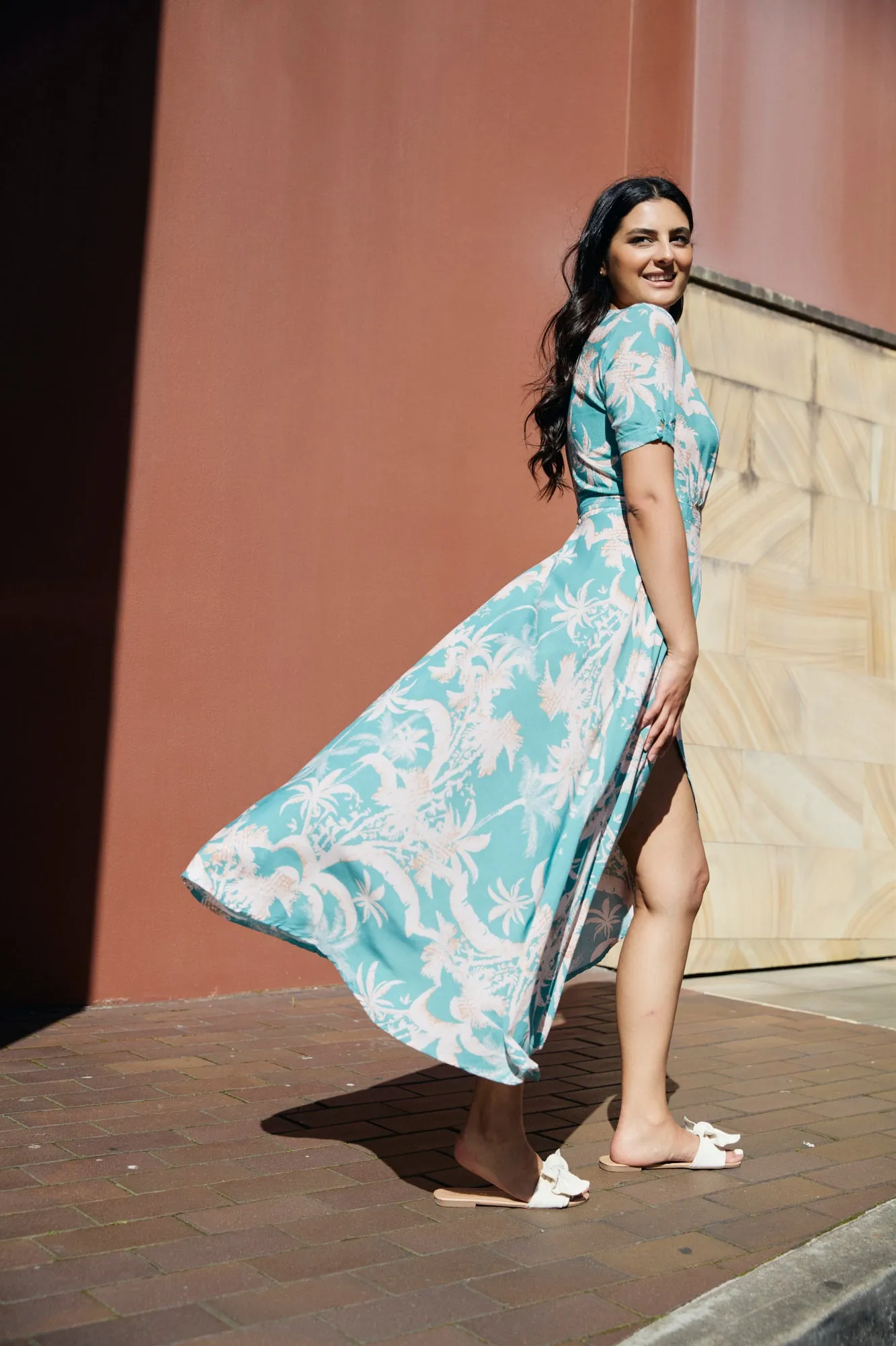 Renae Wrap Dress - Indy Mint