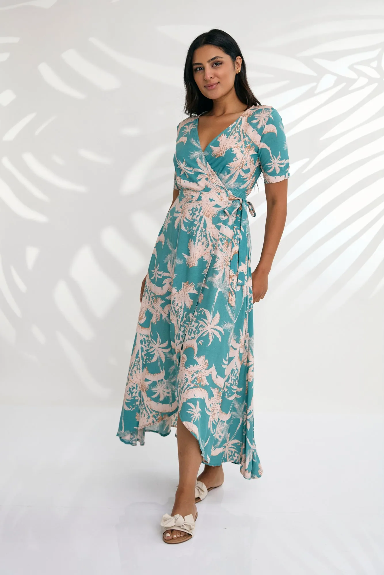 Renae Wrap Dress - Indy Mint