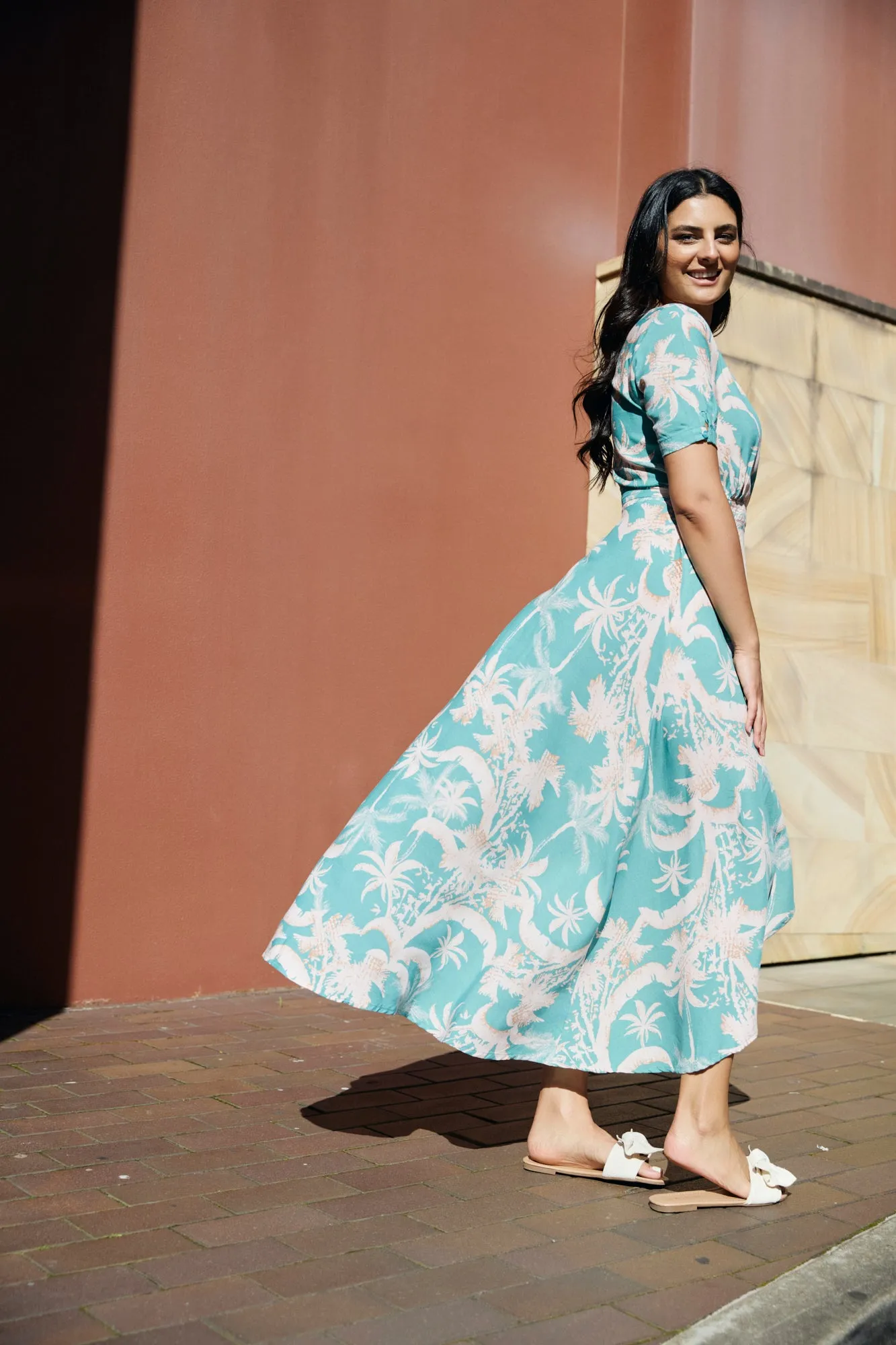 Renae Wrap Dress - Indy Mint