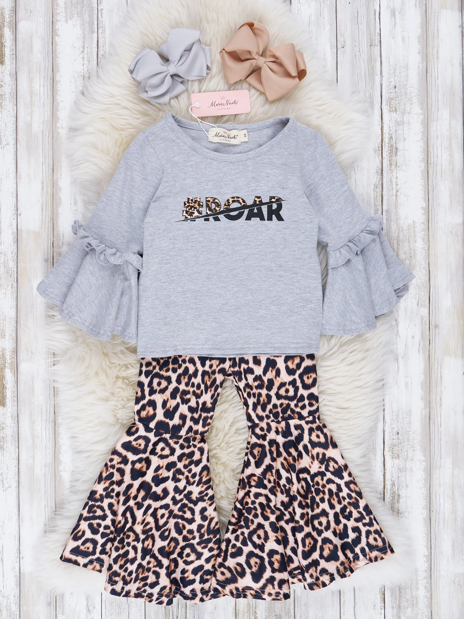 Roar Cheetah Print Bell Bottoms Outfit