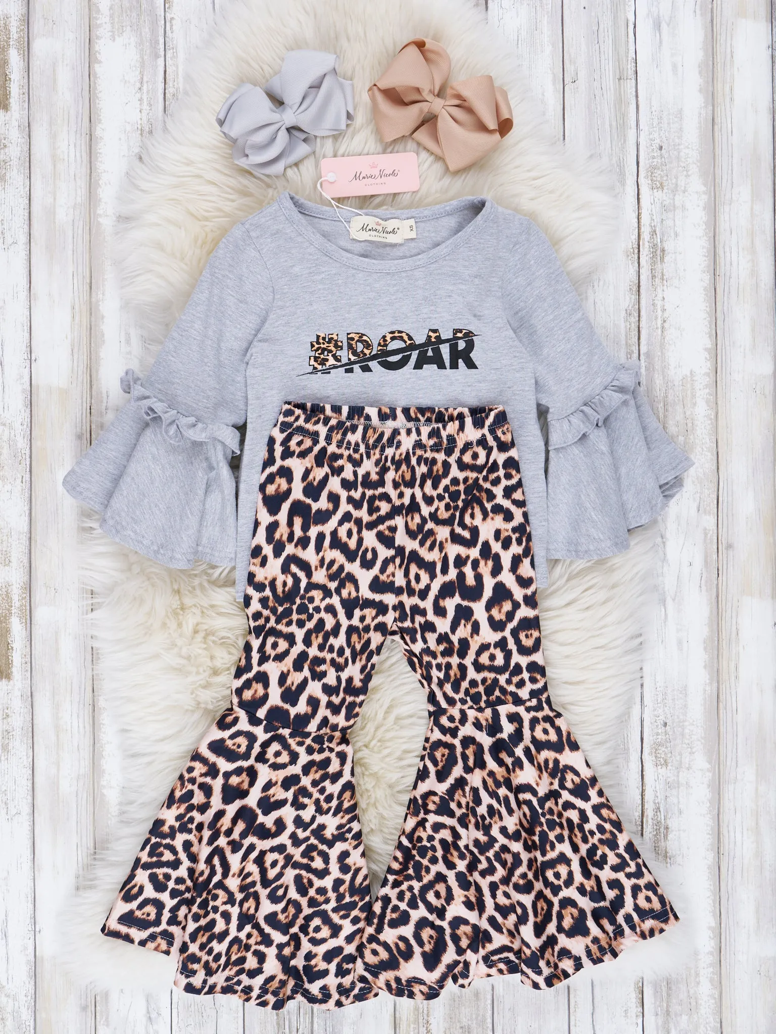 Roar Cheetah Print Bell Bottoms Outfit