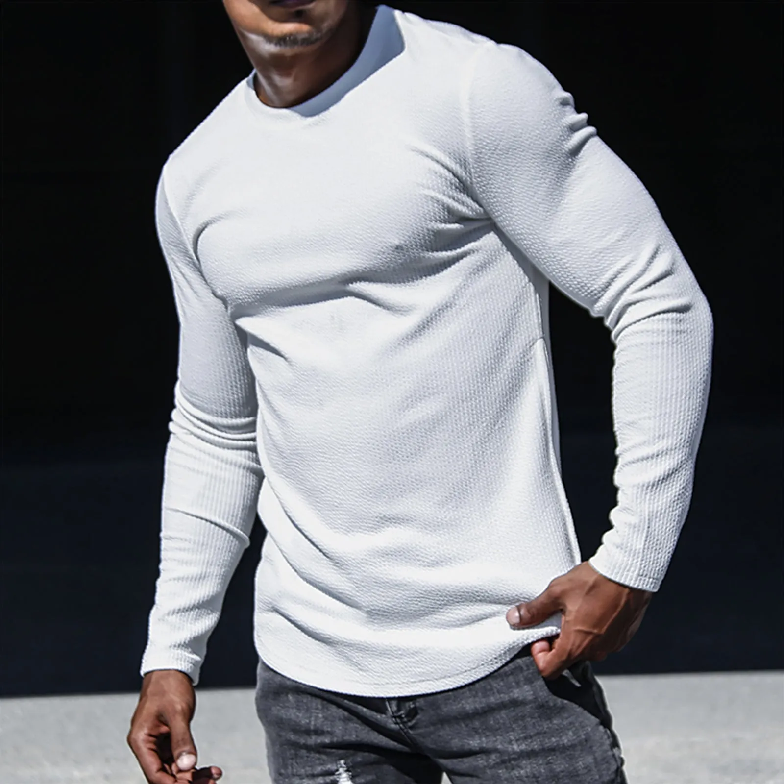 S-STRIPED SIDE ZIPPER SWEATSHIRT