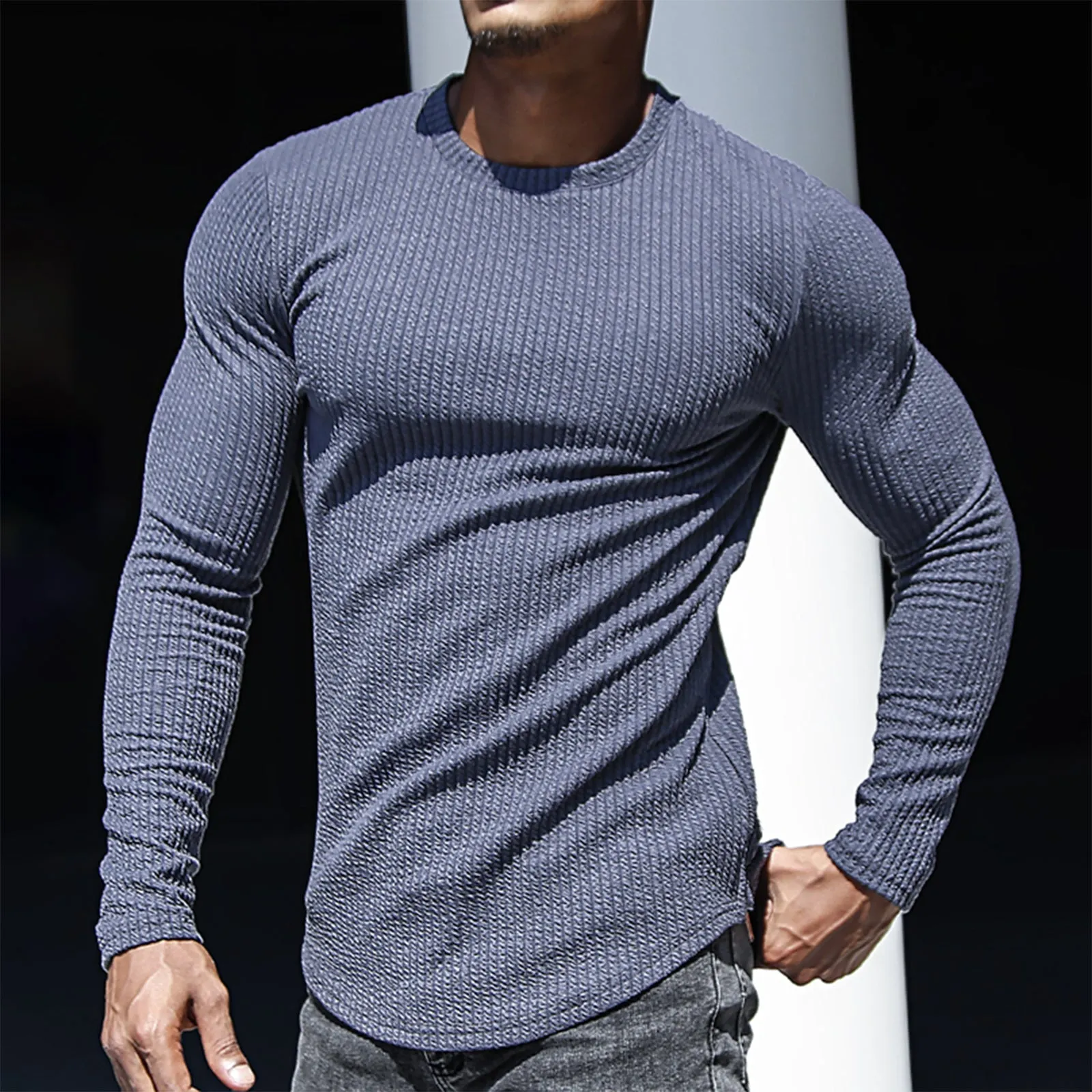 S-STRIPED SIDE ZIPPER SWEATSHIRT