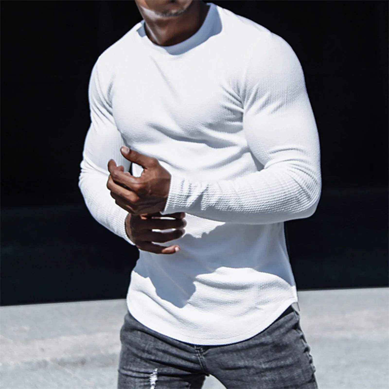 S-STRIPED SIDE ZIPPER SWEATSHIRT