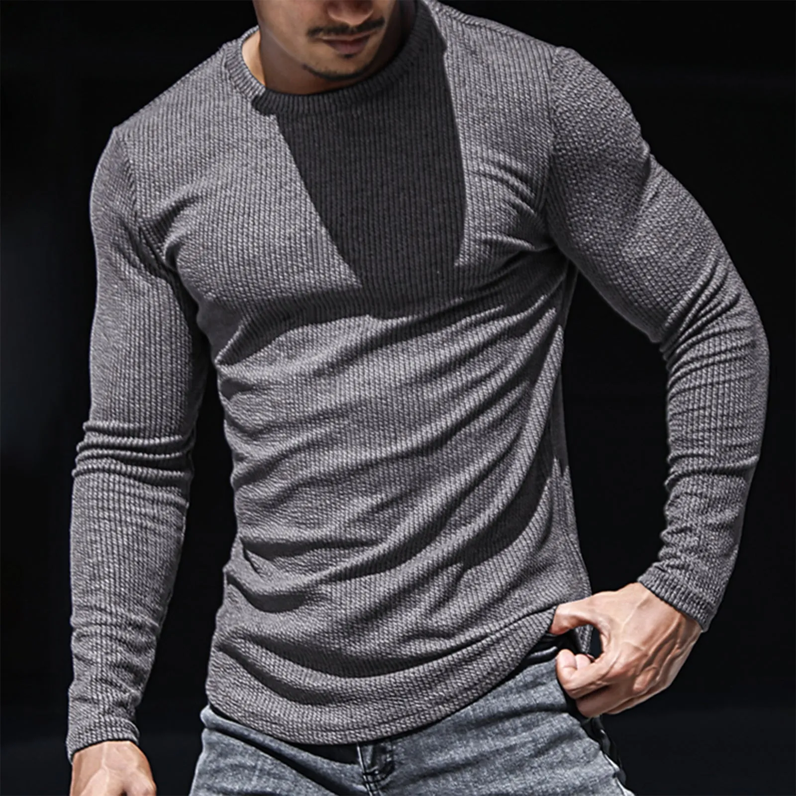 S-STRIPED SIDE ZIPPER SWEATSHIRT