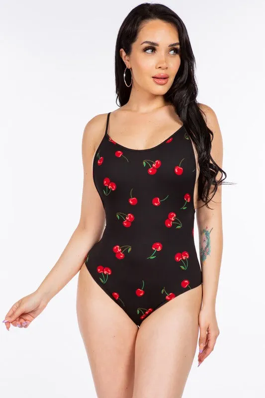 Shirley Temple Cherry Print Bodysuit