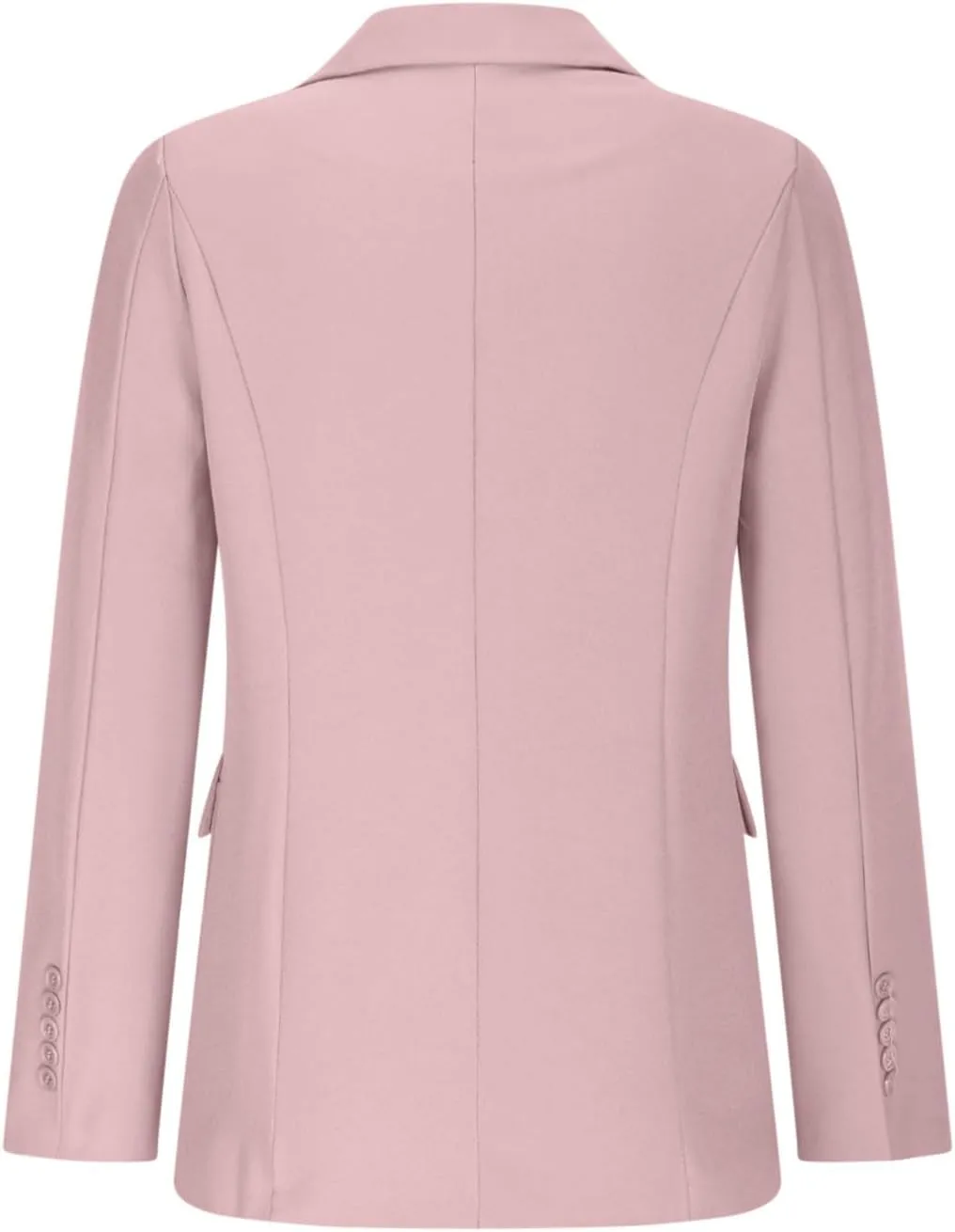 Single Button Business Casual Blazer for Women Long Sleeve with Shoulder Pads Suit Jacket Lapel Going Out Work Suit