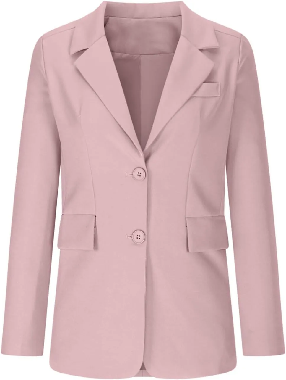 Single Button Business Casual Blazer for Women Long Sleeve with Shoulder Pads Suit Jacket Lapel Going Out Work Suit