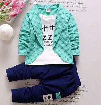 Spring and Autumn Baby Boys Suit 2018 New Fashion autumn winter trend suits cotton false3PCS 1-4 Years Children's Sets