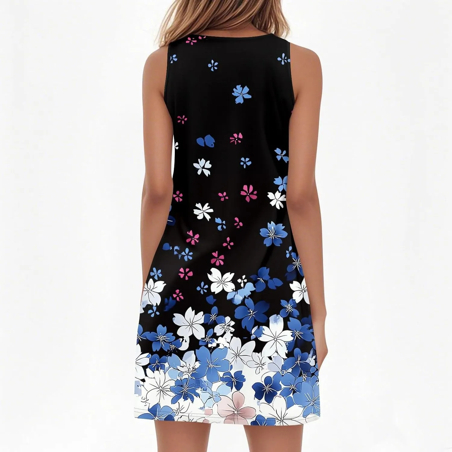 Summer Beach Vacation Clothes Spring Dresses for Women 2025 Sleeveless V Neck Loose Casual Sundresses