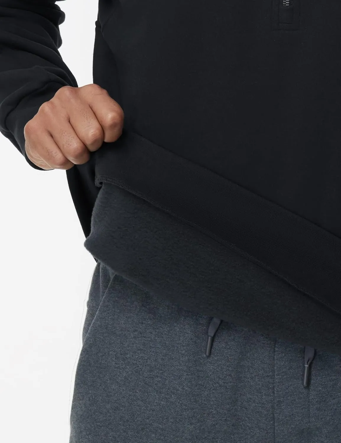 THE GYM PEOPLE Men's Half Zip Fleece Pullover Sweatshirts Midweight Mock Neck Workout Sweat Tops