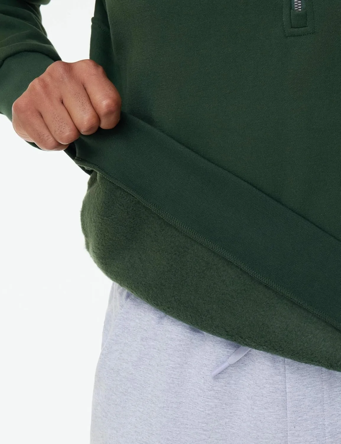 THE GYM PEOPLE Men's Half Zip Fleece Pullover Sweatshirts Midweight Mock Neck Workout Sweat Tops