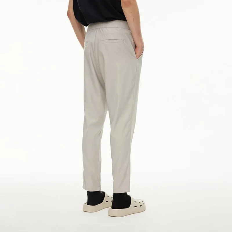 Triangle Ring Split Design Bottom Leg Pants Khaki