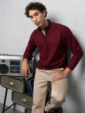 Wine zipper sweatshirt
