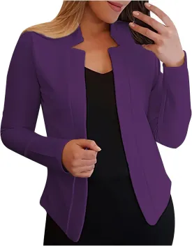 Women's Business Casual Blazers Lightweight Office Jacket Plus Size Open Front Blazer Cropped Blazer Dressy Jackets